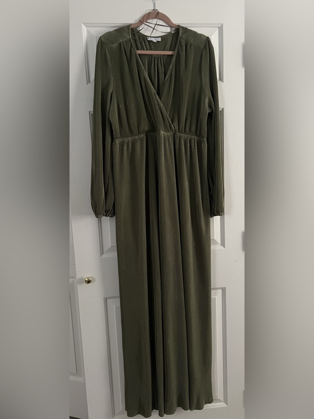 Balticborn Pleated Maxi Dress in Green XXXL Like New